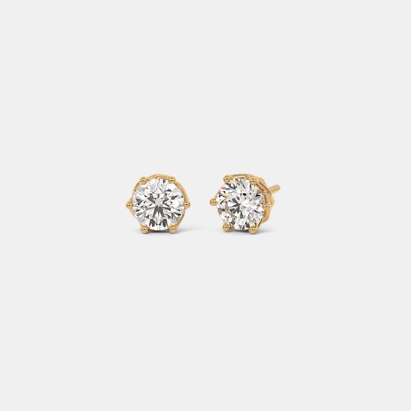 The Melana Solitaire Stud Earrings - image 1