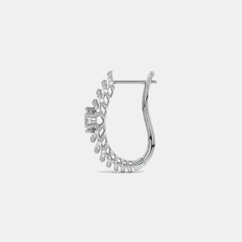 The Sheona Solitaire Hoop Earrings - image 9