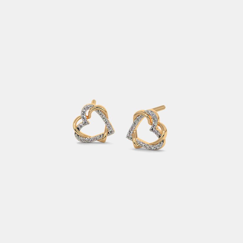 Round shape gold earrings design top