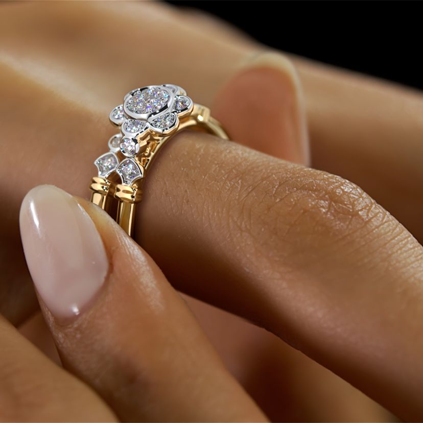 The Caricia Bridal Ring Set - image 4