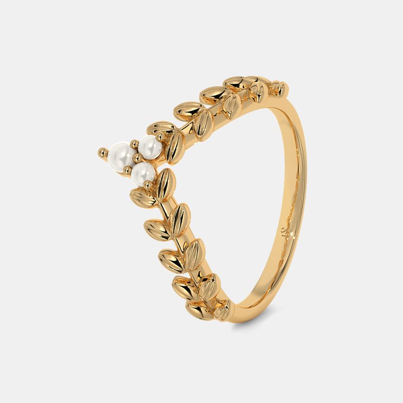 Gold ring with pearl discount