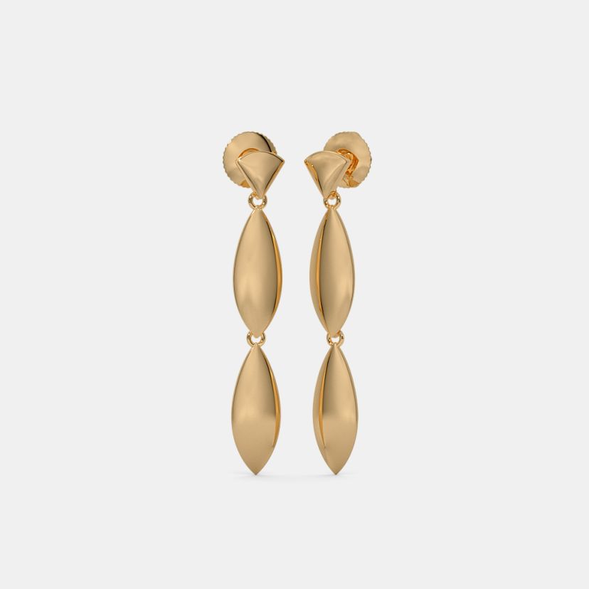 Buy 250 Plain Gold Platinum Earrings Online BlueStone