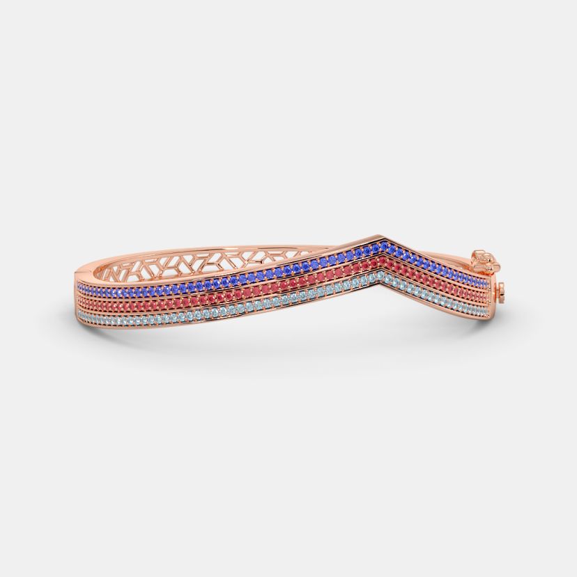 The Chevv Chevron Oval Bangle - image 4