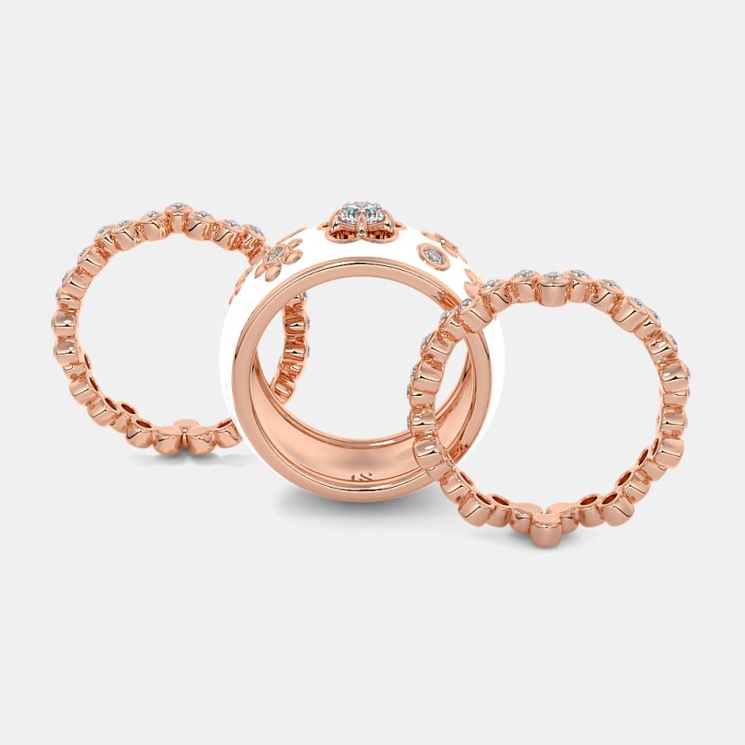 The Lunalit Bridal Ring Set - image 8