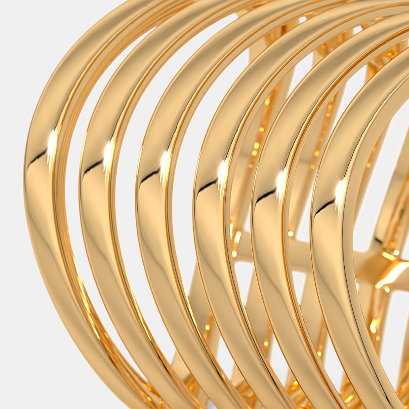 The Golden Strata Chevron Ring - image 4