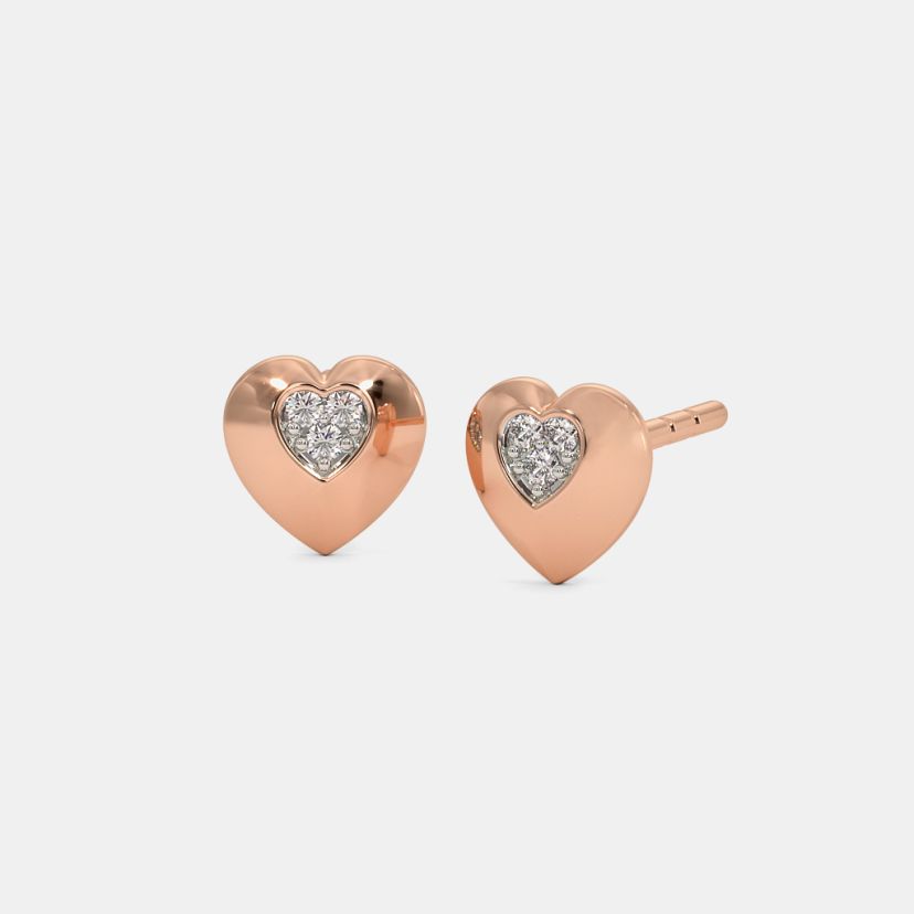 Triple Heart Earring,Wooden Earrings,Wood Earrings,Valentines Earrings,Unique Earrings,Trendy Earrings,Sweetheart Earrings, Gold/Ivory