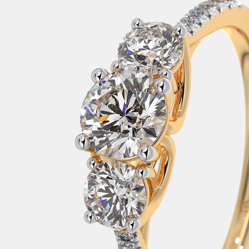 The Joel Three Stone Solitaire Ring - image 5