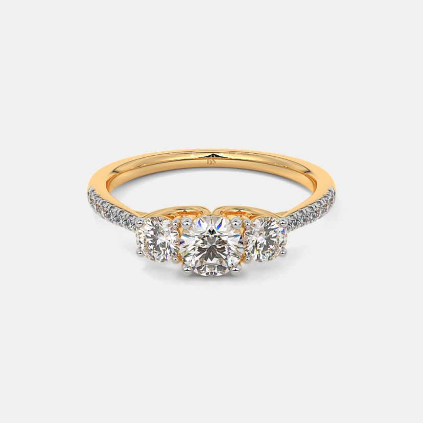 The Joel Three Stone Solitaire Ring - image 7