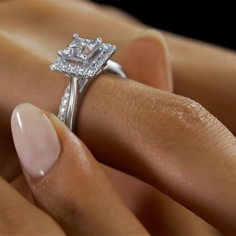The Senna Halo Bridal Ring Set - image 6