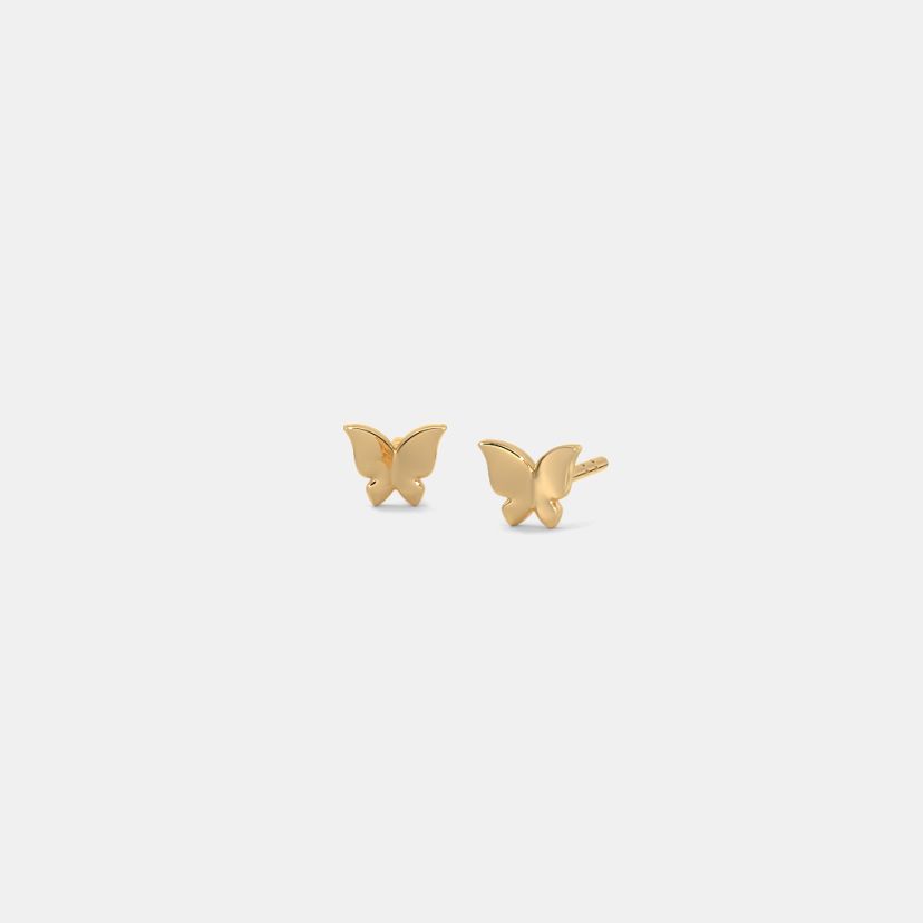 Small gold butterfly earrings cheap