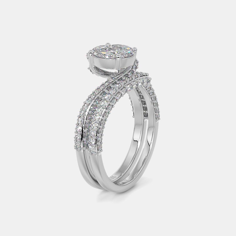 The Rocio Bridal Ring Set - image 10