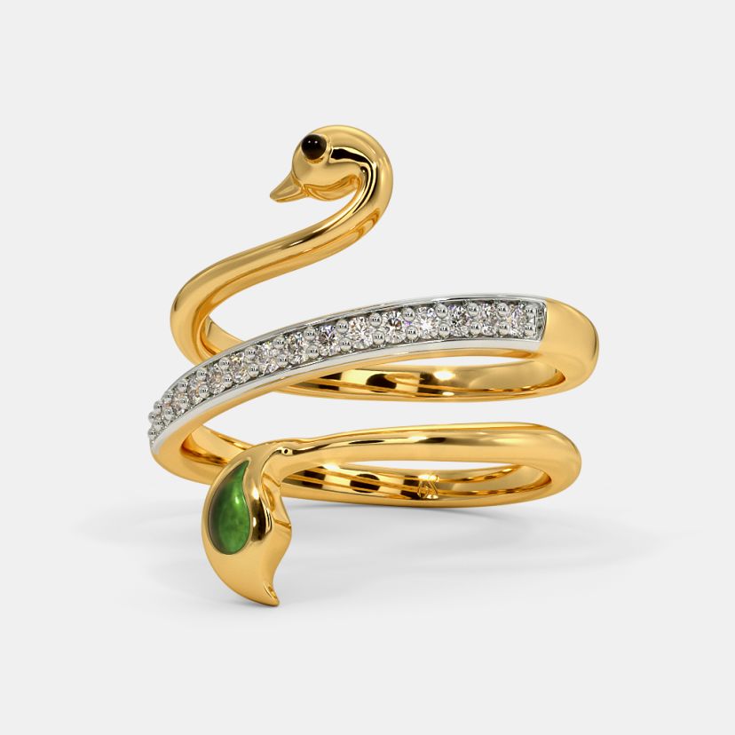 The Peacock Spiral Ring - image 5