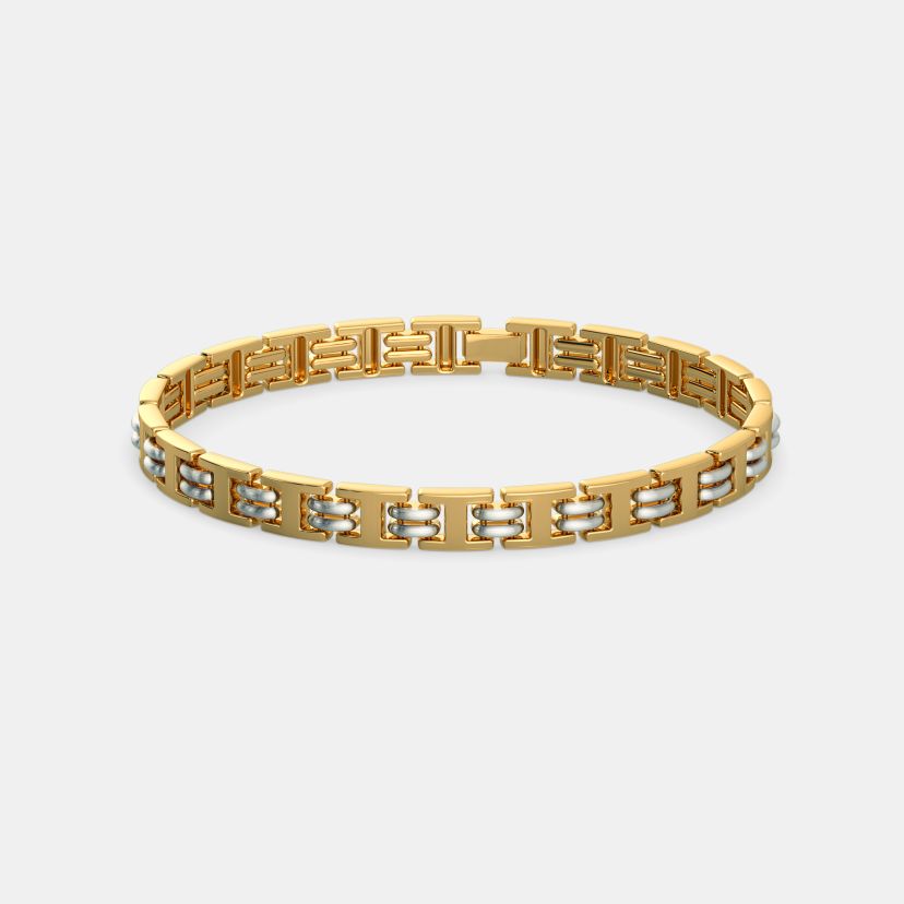 heavy curb link bracelet, handmade solid 18k gold chain - RAVENS REFUGE