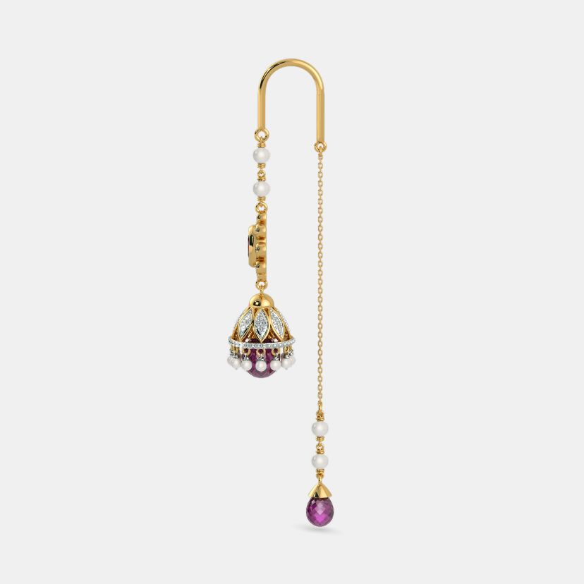The Carmine Opulence Sui Dhaga Earrings - image 3
