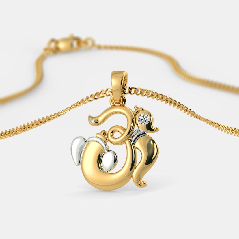 24k gold discount ganesh pendant