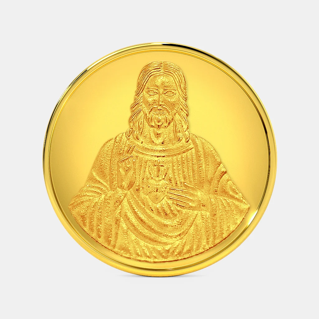 5 Gram 24 Kt Jesus Christ Gold Coin 