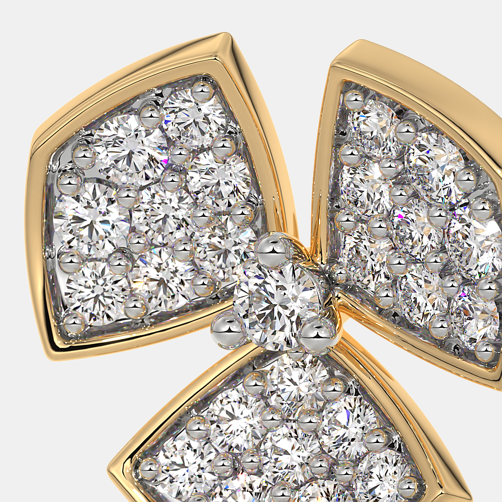 Crystal Pave Trillium Stud Earrings main image 1