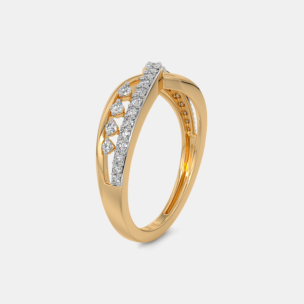 The Rashida Chevron Ring | BlueStone.com