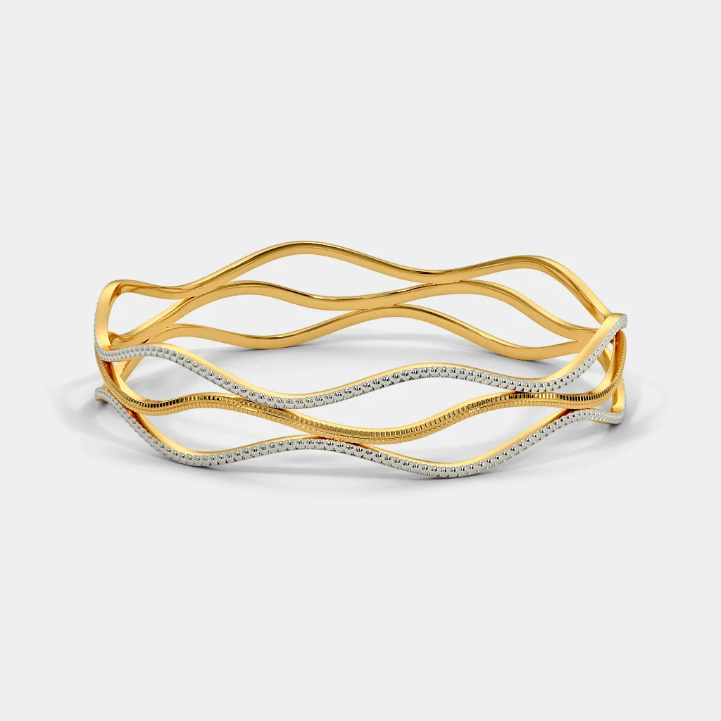 ao jewelry Wind bangle 先細 02ゴールド バングル