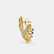 The Kalapi Feather Orange Peel Earrings - thumb 4