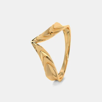 The Raquel Chevron Ring | BlueStone.com